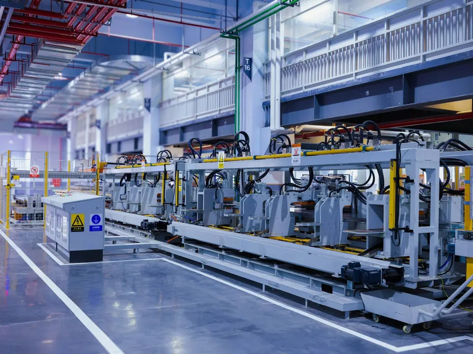 Interior of a modern manufacturing facility